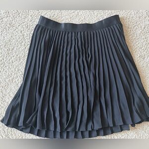 Express Black Skater Pleated Mini Skirt